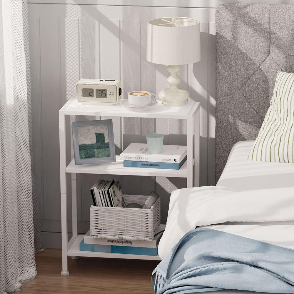 3-Tier Side Table Set of 2, Small End Table, Sofa Side Table for Narrow Space...