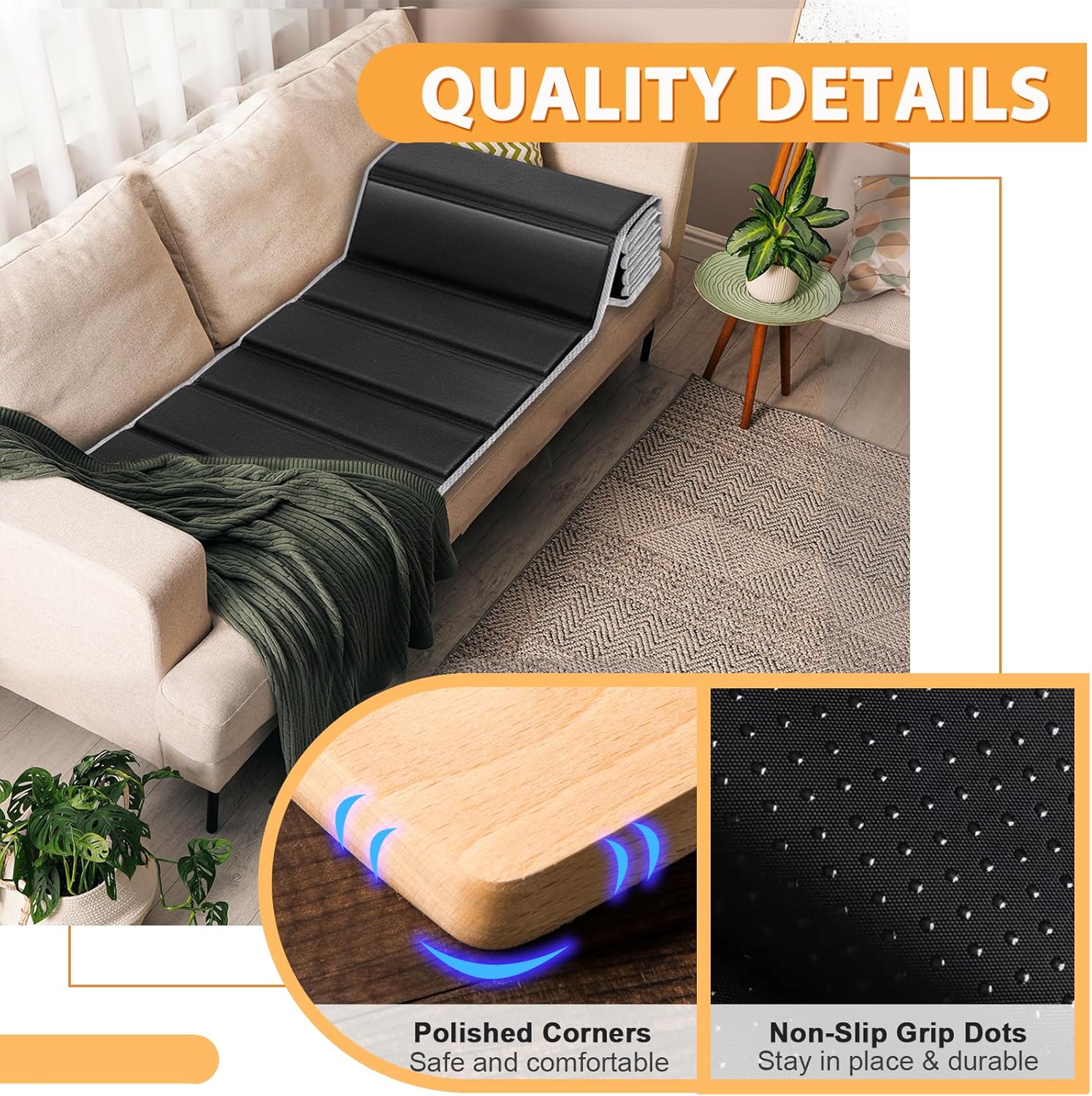 LAVEVE Heavy Duty Couch Cushion Support Board for Sagging Sofa, 30''x81'' | Extra Thick Solid Wood Under Couch Insert with Anti-Slip Dots, Perfectly Fix and Protect Oversized Sofa, Extend Couch Life
