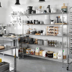 18" Deep x 72" Wide x 74" Height Wire Shelving Kit | 5-Tier | NSF Commercial Storage Rack Unit