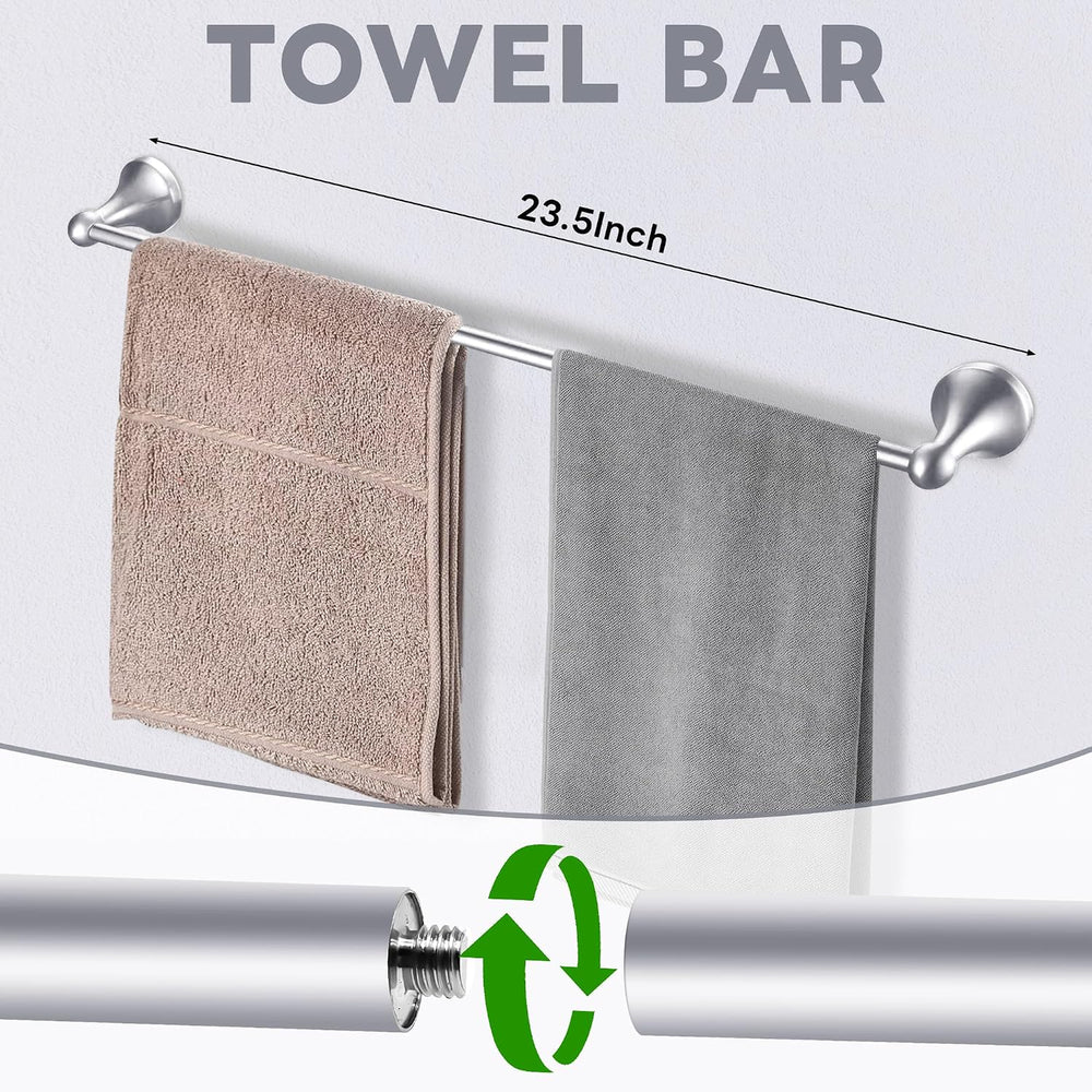 Brushed Nickel Bathroom Hardware Set Wall Mounted Brushed Nickel Accessories ...