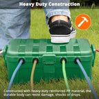 QUOBAS Extra Large Outdoor Electrical Box Waterproof, IP54 Weatherproof Extension Cord Cover, Outdoor Plug Cover Protect Outlet, Plug, Power Strip, Tools, Holiday Light, Green