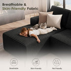 Boneless Couches for Living Room Sectional Cloud Couch Deep Seat Chaise