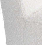Homepop Home Decor | Upholstered Dining Chairs with Low Back |Decorative Home Furniture, Cream Boucle (Single Pack)