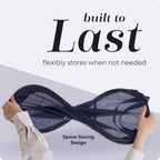 Handy Laundry Collapsible Mesh Pop Up Hamper with Wide Opening and Side Pocket - Breathable, Sturdy, Foldable, and Space-Saving Design for Clothes and Storage (Blue | 2-Pack)