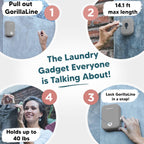 GorillaLine - Retractable Clothesline Indoor Outdoor Clothes Line - Heavy Duty Clothes Drying Laundry Line - Wall Mounted Drying Rack - Air Dry Clothing