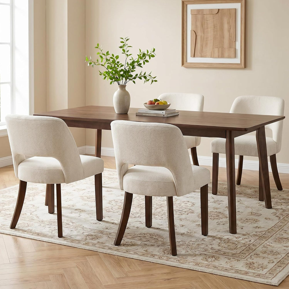 Usaint Wooden Dining Chairs Set of 4, Modern Upholstered Dining Room Chair Ki...