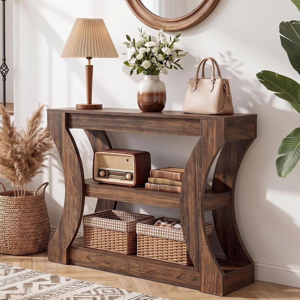 LITTLE TREE 41" Small Console Table for Entryway with Storage | Narrow S...