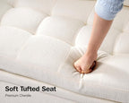 Vipbear 5 Seat L Shaped Modular Sectional Sleeper Sofa Bed with Pull Out Bed/Reclining Backrest/USB Ports/Storage Seat, Sectional Sleeper Couch, Tool-Free Assembly, Chenille Beige