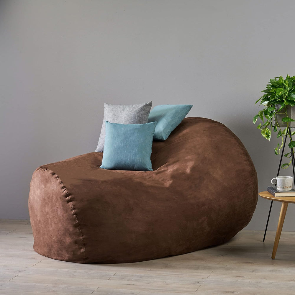 Christopher Knight Home Haley 6 Ft Faux Suede Microfiber Bean Bag (Brown)