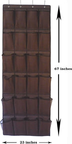 Roomganize Large Over the Door Shoe Organizer for Mens Sneakers (Bison brown)