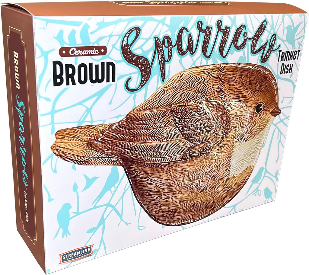 Streamline Imagined Brown Sparrow Trinket Dish