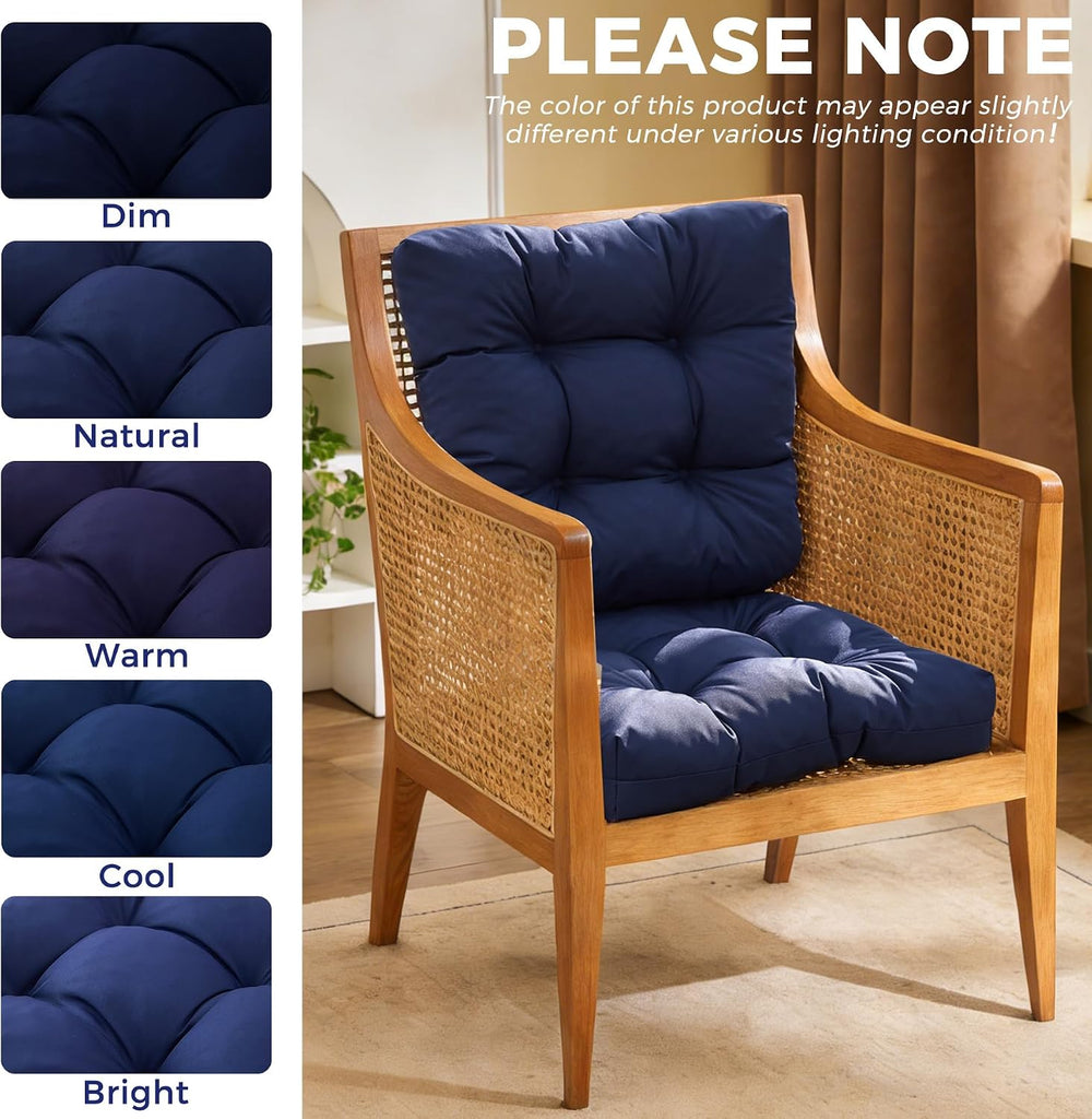 IASEAHK Outdoor Chair Cushions Set of 4, 19" x 19" x 5", Water...