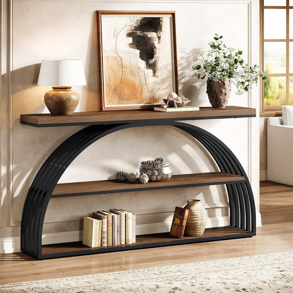 Tribesigns 63-Inch Console Table for Entryway, Farmhouse Entryway Table with ...