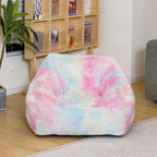 Cvortll Bean Bag Chairs for Kids, 27" Modern Rainbow Colors Beanbag Sofa with Sponge Filling & Comfy Soft Faux Fur, Kids Teens Bean Bags Chair Sofa for Bedroom, Living Room (Colorful)