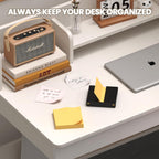 Sticky Note Dispenser, Magnetic Sticky Note Holder for Post It Notes, 3 x 3 Inch Sticky Note Organizer for Office Home Classroom, Black