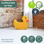 Children's Factory Disco the Duck Rocker, Yellow Foam Kids Stool, Toddler Soft Seating Chair for Daycare, Preschool and Home, Lightweight and Easy to Clean, Little Explorers Collection