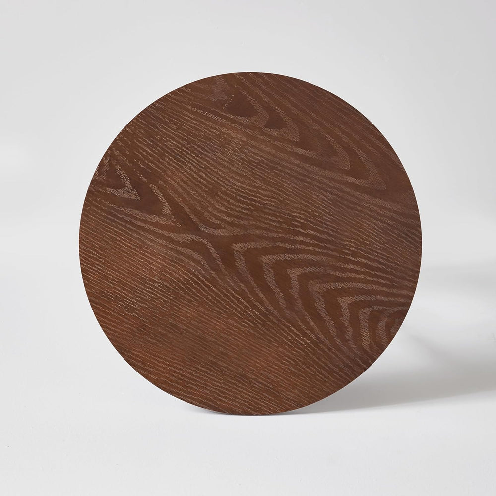 Solid Wood Side Table, 19.68" Rustic End Table for Living Room, Natural ...