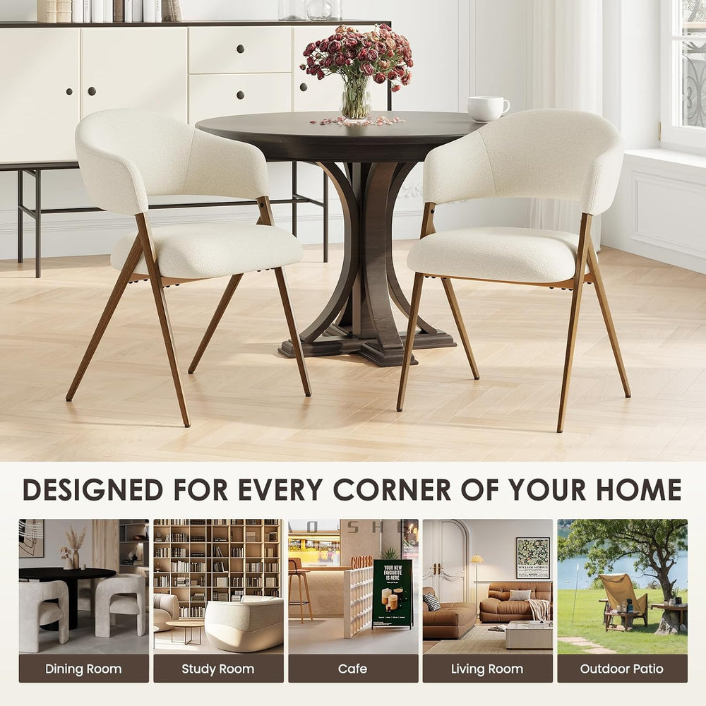 COLAMY Dining Chairs Set of 4, Mid Century Modern Dining Room Kitchen Dinner ...