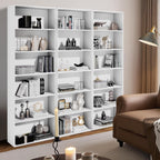 GRUSIGN 71" Tall 6-Tier Bookshelf, Large Open Display Bookcase with Ample Storage, Floor Standing Book Shelf for Living Room, Home Office, Bed Room, White