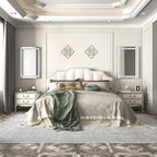 Crystal Decorative Mirror-36 x24 Gorgeous Silver Mirror, Crush Diamond Mirror for Wall Decoration Bedroom, Bathroom, Dining Room and Living Room