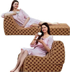 Bean Bag Chair for Adults, Folding Sofa Bed, Convertible Sleeper Lounge Chair, Full Foam Filling Comfy Floor Sofa, Folding Chair Bed for Living Room、Bedroom and Office (Brown)