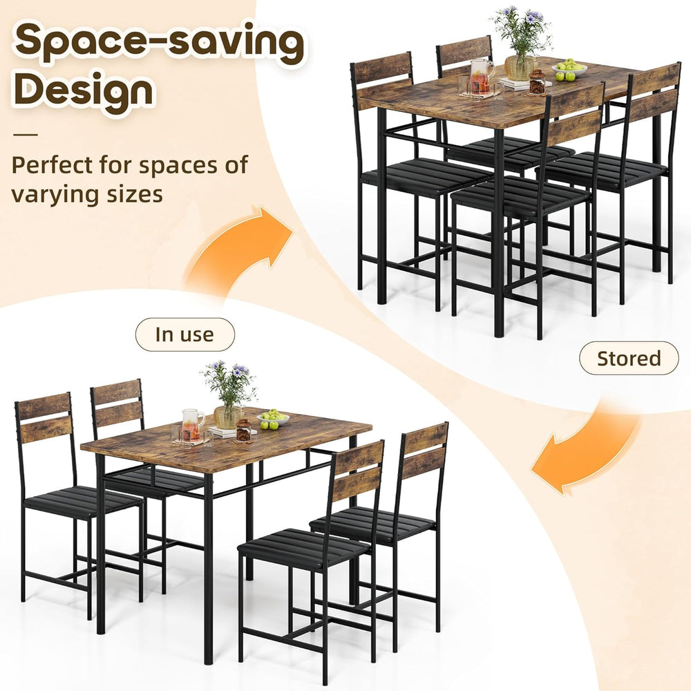 Dining Table Set for 4, Kitchen Table and Chairs for 4, Kitchen Table with 4 ...