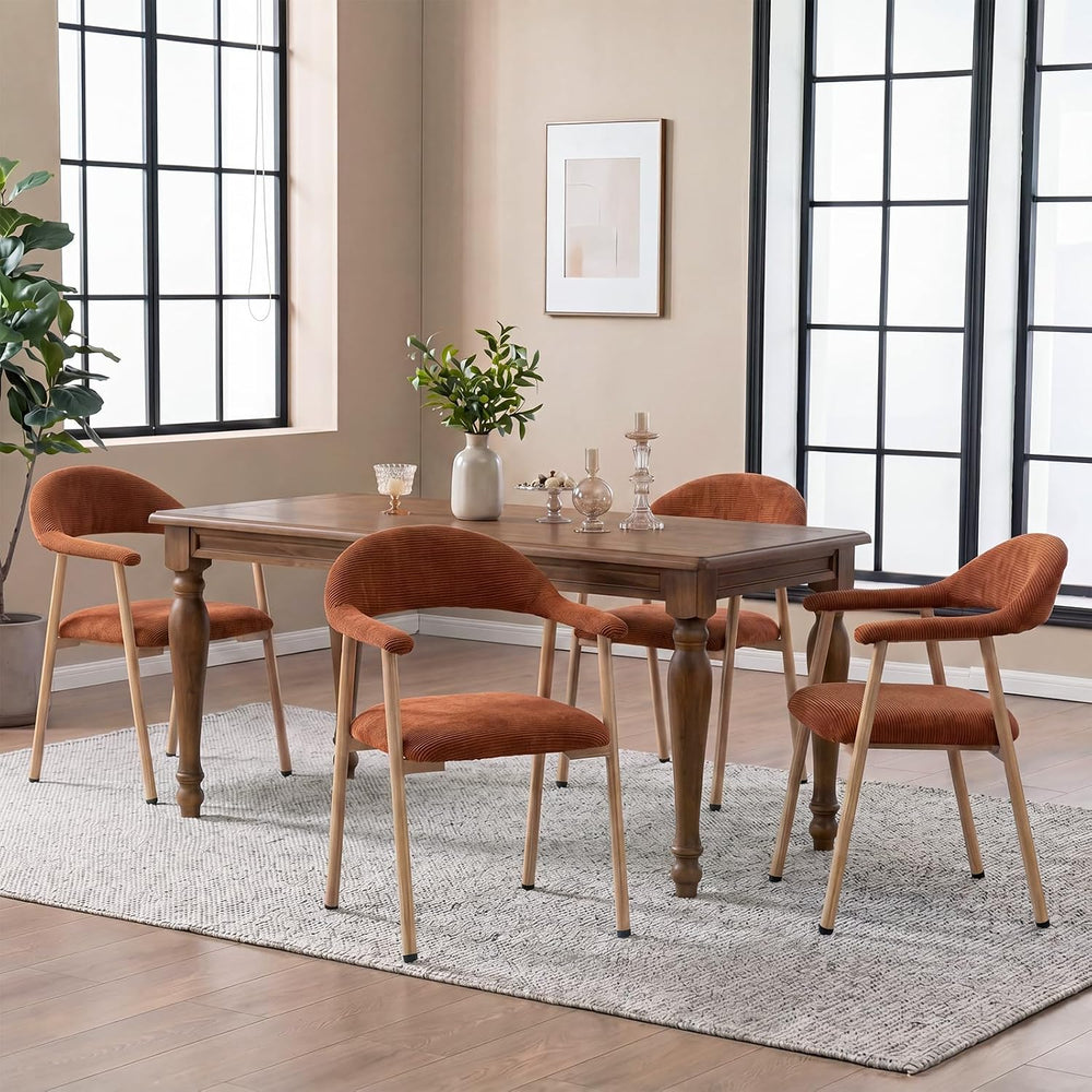 Dining Chairs Set of 4, Fabric Kitchen Side Chair for Living Room | Modern, U...