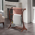 Winsome Bella Blanket Rack in Walnut Finish