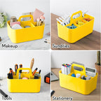 Tiawudi Multipurpose Caddy Organizer, Plastic Caddy with Handle, Stackable Desk Organizer for Stationery, Marker and Pencil, Office Supplies Organizer, Dorm Caddy