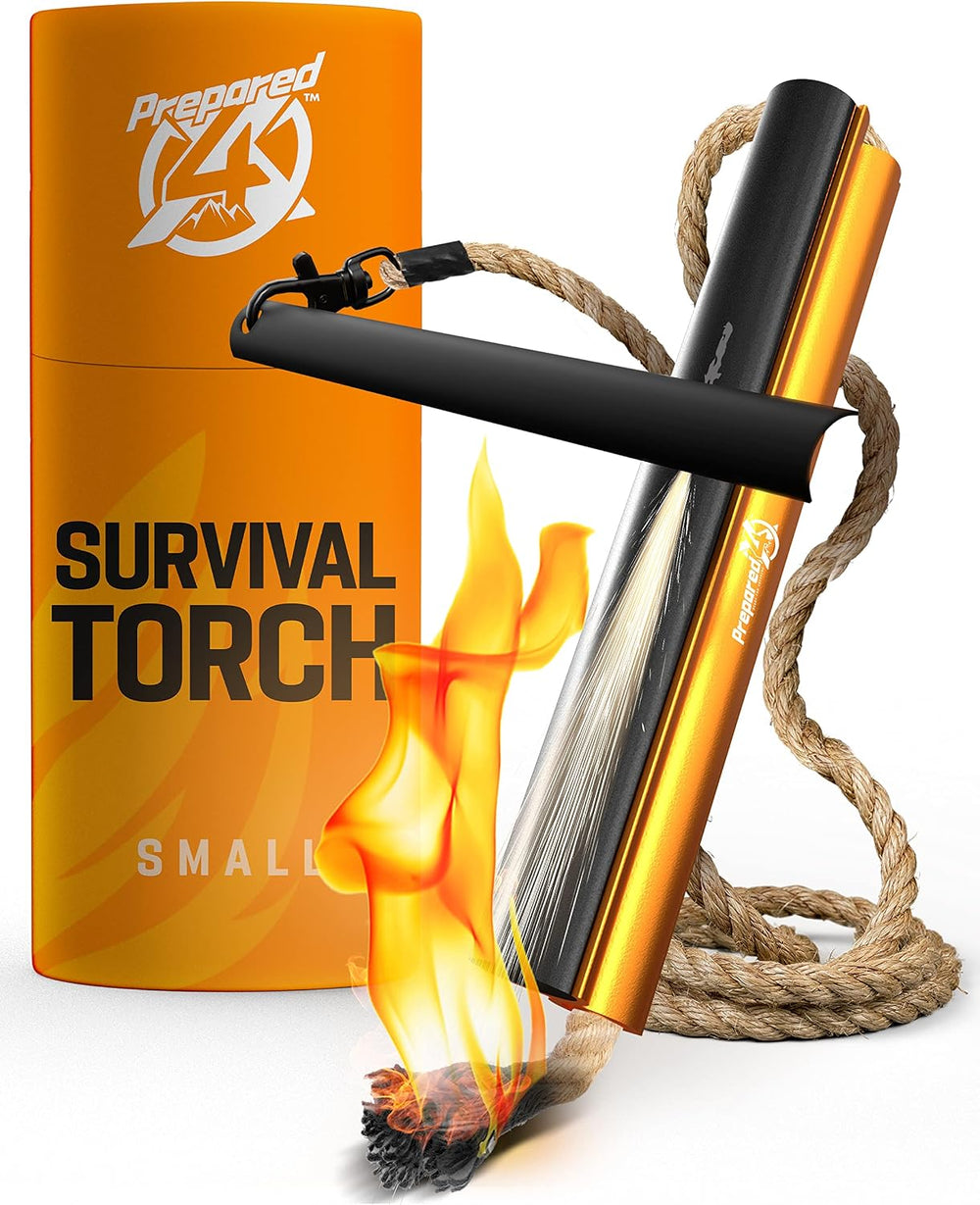 PREPARED4X Fire Starter Survival Tool, Ferro Rod Flint and Steel Kit