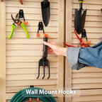 Garage Hooks with Anti-Slip Coating,Heavy Duty Wall Mount Storage Hooks for Hanging Bike,Hose,Ladder,Yard,Garden Tools (4 Pack Orange 4.5x2.75 inch)