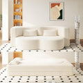 Convertible Folding Sofa Bed, 2-in-1 Full Size Floor Boneless Couch Bed, Loveseat Sleeper Couch, Teddy Floor Sofa, Memory Foam Sleeper SofaBed, Small couches for Small Spaces, No Assembly