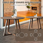 Walnut Round Dining Table for 4, 35.4" Small Wood Round Kitchen Table with Solid Wood Legs, Mid Century Modern Dining Room Tables for Home, Restaurant,Circle Coffee Table for Small Space