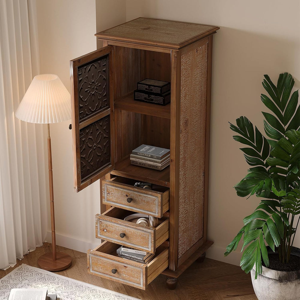 KTART 54''Tall Kitchen Pantry Cupboard Storage Cabine,Narrow Accent C...