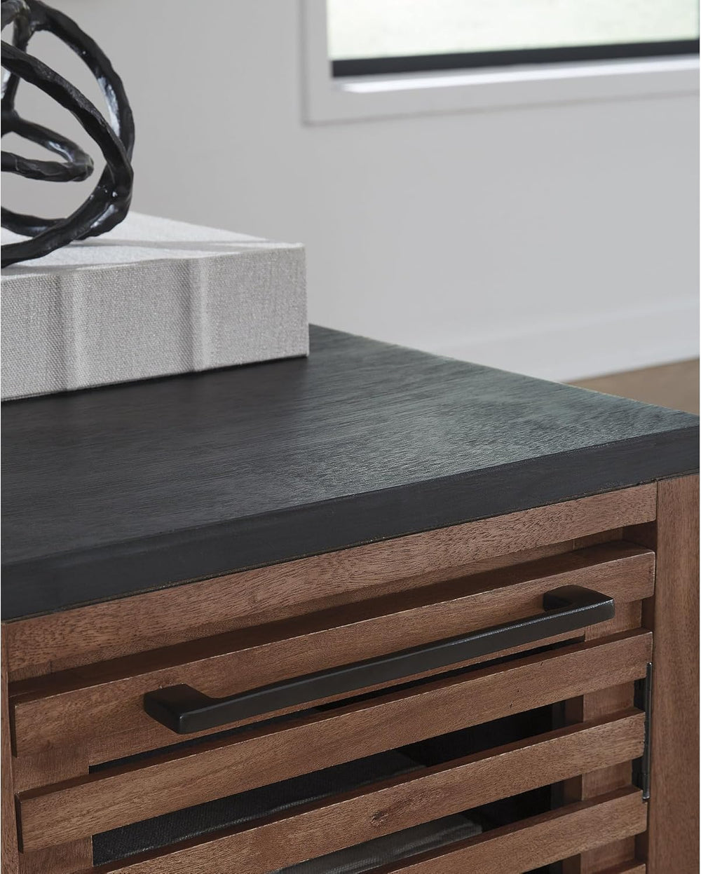 Signature Design by Ashley Kallari Industrial Chairside End Table with Cabine...