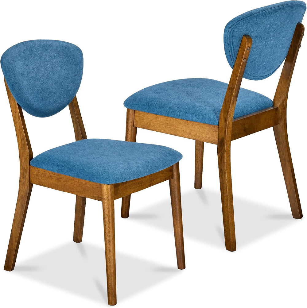 Best Choice Products Dining Chairs Set of 2, Mid-Century Modern Upholstered W...