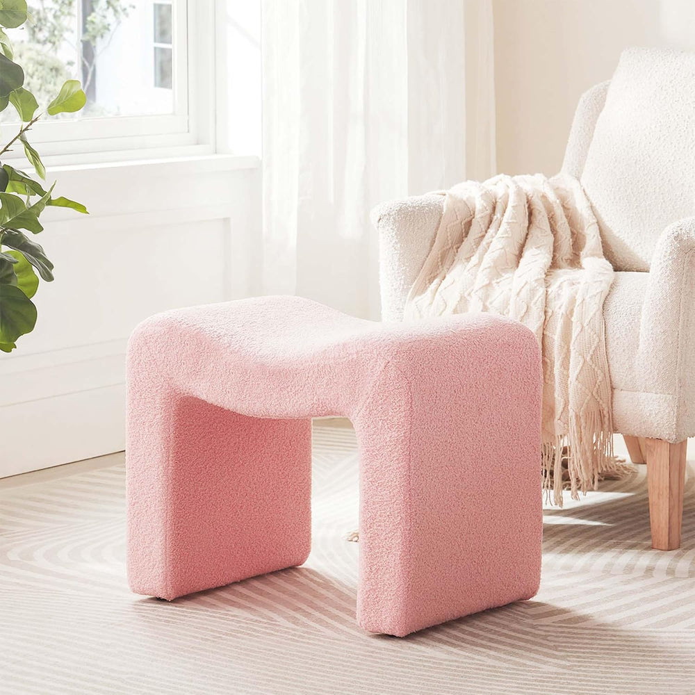 Vanity Stool Foot Rest Small Footstool Ottoman Chair Seating Backless Modern ...