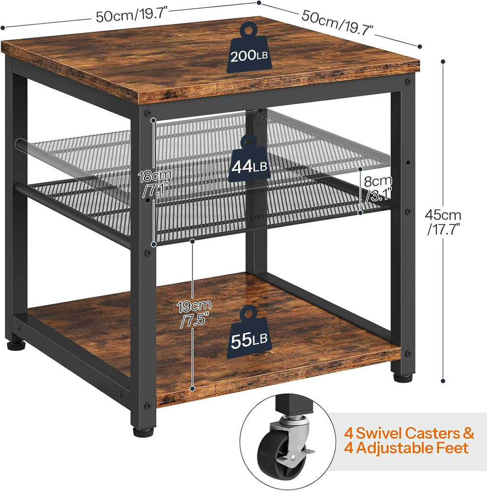 HOOBRO Mini Fridge Stand, Mini Fridge Cabinet with 2-Tier Storage Shelf, 19.7...