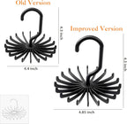 IPOW 2 Pack Updated Twirl Tie Rack Belt Hanger Holder Hook for Closet Organizer Storage