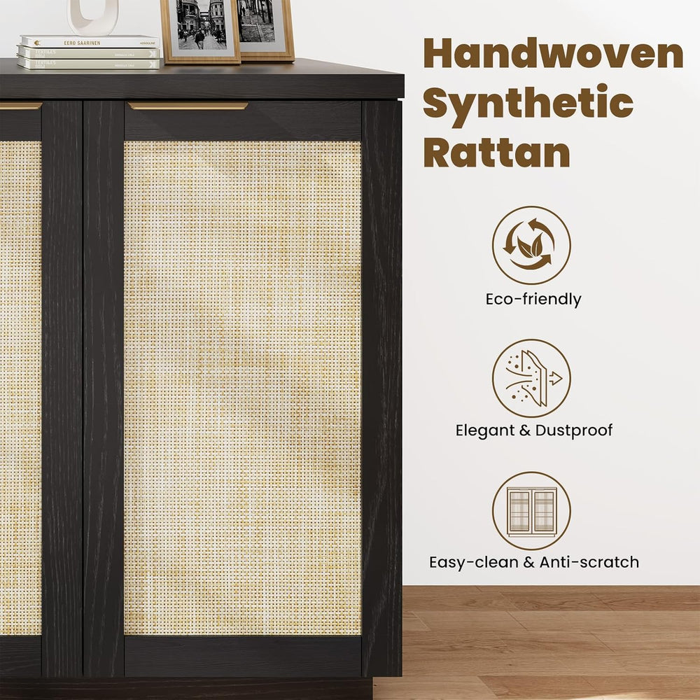 HOMMPA 31.5'' Sideboard Buffet Cabinet with Storage Boho Kitchen Buff...