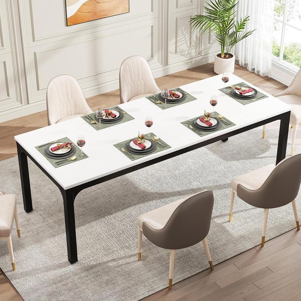 Tribesigns Dining Table for 6-8 People, 78-Inch Long Narrow Rectangular Dinne...