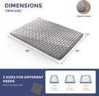 MAXYOYO Japanese Floor Futon Mattress Twin Size, 3" Thicken Tatami Sleeping Pad Foldable Roll Up Mattress, Portable Floor Mattress Pad for Adults, Guest Room, Camping, Grey
