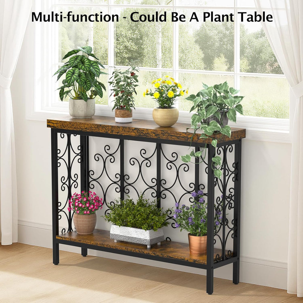 XCSOURCE Console Table, 42.5" Entryway Table with Storage Shelf, Narrow ...