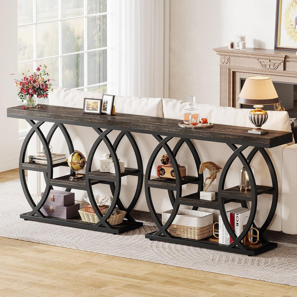 Tribesigns 39.4" Console Table, Sofa Table, Accent Tables, Black Brown |...