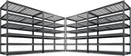 REIBII 3500LBS Garage Shelving, Adjustable Storage Shelves Heavy Duty, 6 Tier Heavy Duty Shelving, Metal Shelving Unit for Warehouse, Basement, Industrial, 55" W x 26" D x 84" H, Black, 4 Pack
