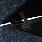 Homepop Square Tufted Storage Ottoman - Dusty Navy