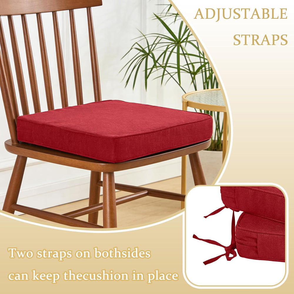 Outdoor Chair Cushions Set of 4,19x19x3 Inch Square Patio Chair Cushions,Wate...