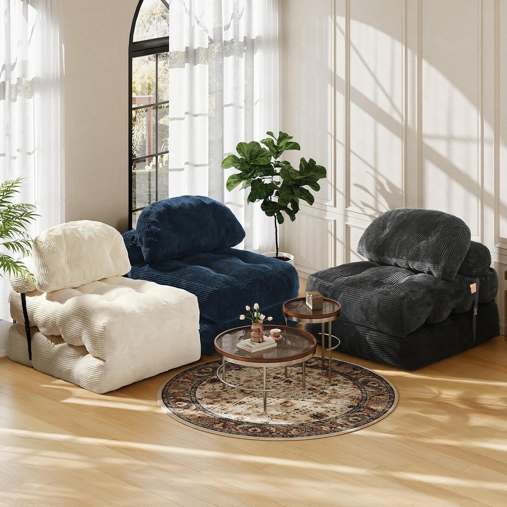 Folding Sofa Bed, Convertible Sleeper Chair with Back Support and Pillow | Fo...