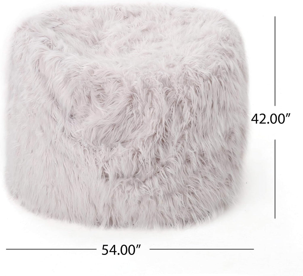 Christopher Knight Home Faux Fur Faux Fur Beanbag, 5', Lavender