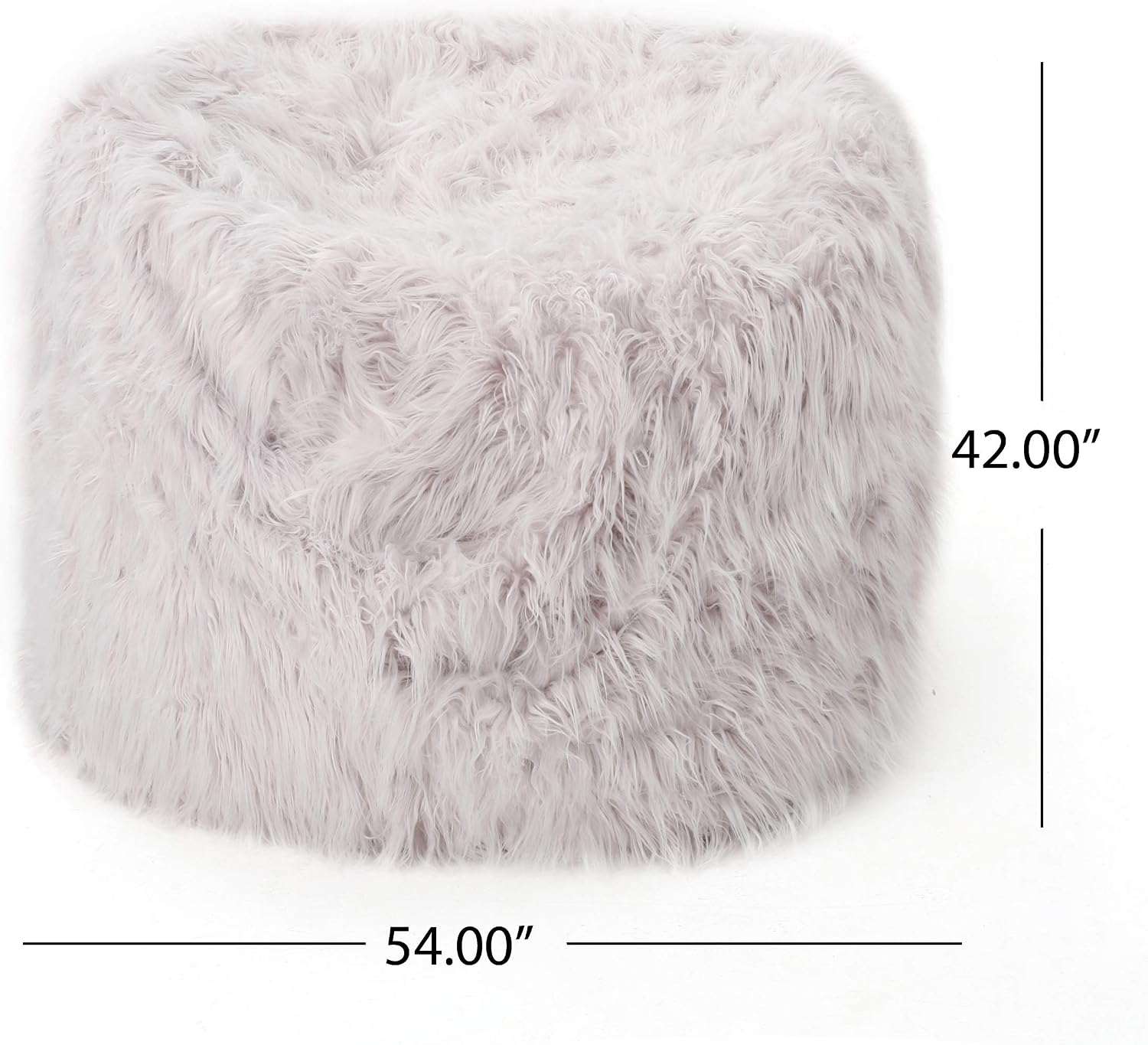 Christopher Knight Home Faux Fur Faux Fur Beanbag, 5', Lavender